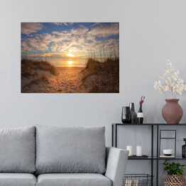 Plakat samoprzylepny Wschód słońca w pobliżu plaży