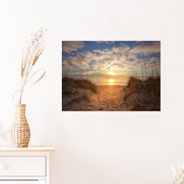 Plakat samoprzylepny Wschód słońca w pobliżu plaży