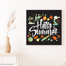 Obraz na płótnie "Witaj, lato" - ilustracja z letnimi motywami