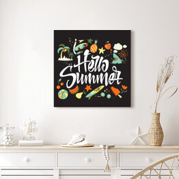 Obraz na płótnie "Witaj, lato" - ilustracja z letnimi motywami