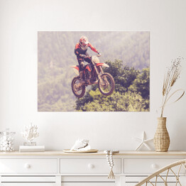 Plakat Skok na motocyklu