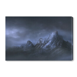 Obraz na płótnie Przełęcz wysoka w mglistą pogodę