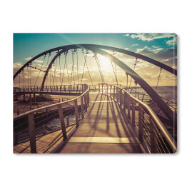 Obraz na płótnie Piękny most przed zmierzchem w Frankston, Melbourne, Australia