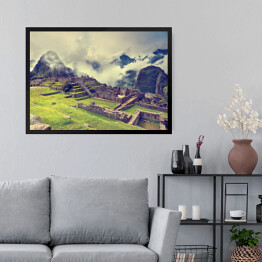 Obraz w ramie Machu Picchu wiosną, Peru