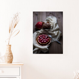 Plakat samoprzylepny Przygotowanie domowych ciasteczek z owocami