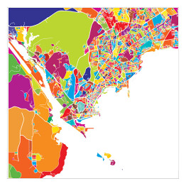 Plakat samoprzylepny Kolorowa mapa Panamy