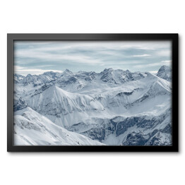 Obraz w ramie Duży panoramiczny widok Góry Nebelhorn, Alpy Bawarskie, Oberstdorf, Niemcy