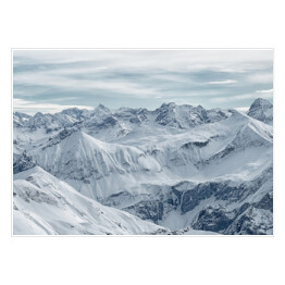 Plakat samoprzylepny Duży panoramiczny widok Góry Nebelhorn, Alpy Bawarskie, Oberstdorf, Niemcy