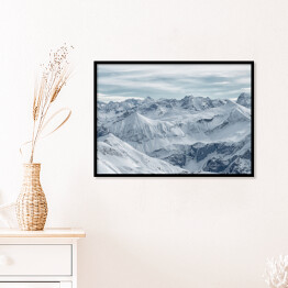 Plakat w ramie Duży panoramiczny widok Góry Nebelhorn, Alpy Bawarskie, Oberstdorf, Niemcy