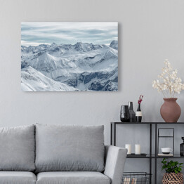 Obraz na płótnie Duży panoramiczny widok Góry Nebelhorn, Alpy Bawarskie, Oberstdorf, Niemcy