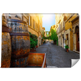Fototapeta Włoska uliczka w Trastevere w Rzymie
