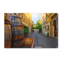 Obraz na płótnie Włoska uliczka w Trastevere w Rzymie