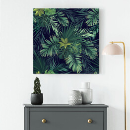Obraz na płótnie Kompozycje z tropikalnych liści