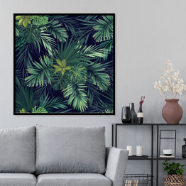 Plakat w ramie Kompozycje z tropikalnych liści