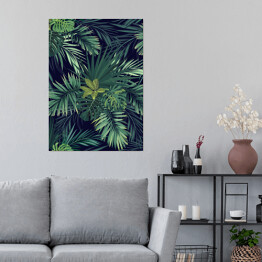 Plakat Kompozycje z tropikalnych liści