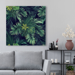 Obraz na płótnie Kompozycje z tropikalnych liści