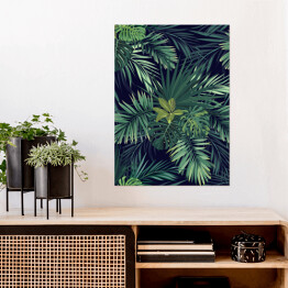Plakat Kompozycje z tropikalnych liści