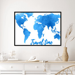 Plakat w ramie Mapa świata podróżnika