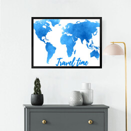 Obraz w ramie Mapa świata podróżnika