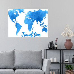 Plakat samoprzylepny Mapa świata podróżnika