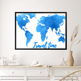 Obraz w ramie Mapa świata podróżnika