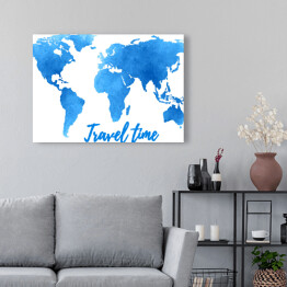 Obraz na płótnie Mapa świata podróżnika