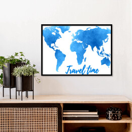 Plakat w ramie Mapa świata podróżnika