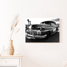 Obraz na płótnie Rustykalny samochód, Kalifornia - czarno białe zdjęcie