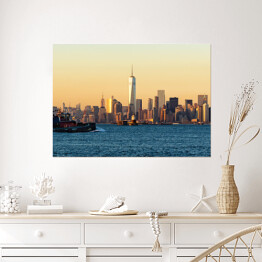 Plakat Panoramiczny zmierzch nad Manhattanem (Nowy Jork)