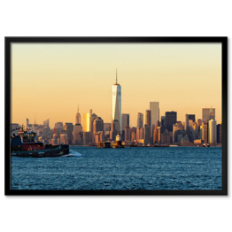 Plakat w ramie Panoramiczny zmierzch nad Manhattanem (Nowy Jork)