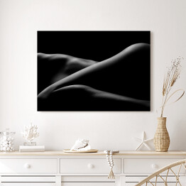 Obraz na płótnie Artystyczne czarno-białe zdjecie nagiej kobiety - nogi