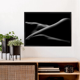 Obraz w ramie Artystyczne czarno-białe zdjecie nagiej kobiety - nogi