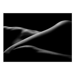 Plakat Artystyczne czarno-białe zdjecie nagiej kobiety - nogi