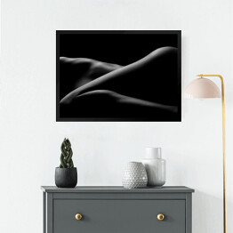 Obraz w ramie Artystyczne czarno-białe zdjecie nagiej kobiety - nogi