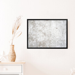 Obraz w ramie Tekstura - stara biała betonowa ściana 
