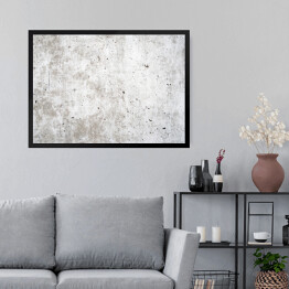 Obraz w ramie Tekstura - stara biała betonowa ściana 