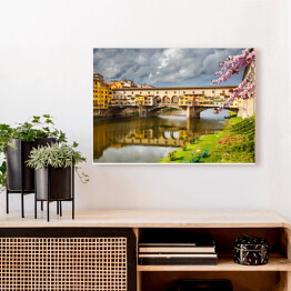 Obraz na płótnie Ponte Vecchio we Włoszech wiosną