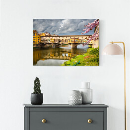 Obraz na płótnie Ponte Vecchio we Włoszech wiosną