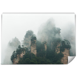 Fototapeta Góry otoczone chmurami w Zhangjiajie, Chiny