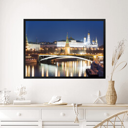 Obraz w ramie Zadziwiający zmierzch nad Moskwą, Rosja