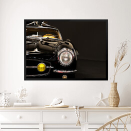 Obraz w ramie Czarne auto w stylu retro
