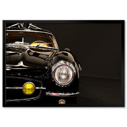 Plakat w ramie Czarne auto w stylu retro