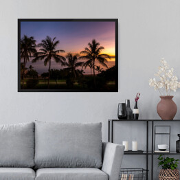 Obraz w ramie Tropikalna plaża Strand o wschodzie słońca, Townsville, Australia