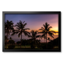 Obraz w ramie Tropikalna plaża Strand o wschodzie słońca, Townsville, Australia