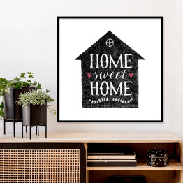 Plakat w ramie "Dom, ukochany dom" - ilustracja