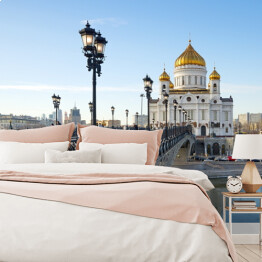Fototapeta Widok na katedrę w Moskwie od strony mostu