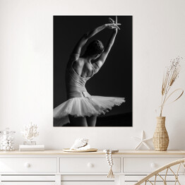 Plakat Baletnica Fotografia czarno biała 