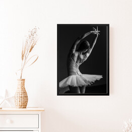 Obraz w ramie Baletnica Fotografia czarno biała 