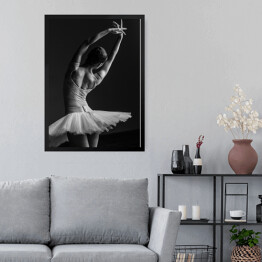 Obraz w ramie Baletnica Fotografia czarno biała 