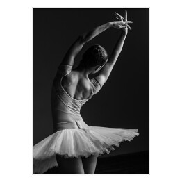 Plakat Baletnica Fotografia czarno biała 